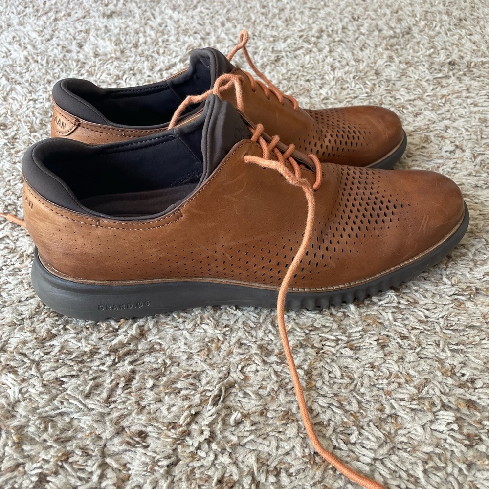 Men's 2.ZERØGRAND Lined Laser Wingtip Oxford